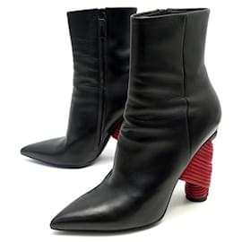 Balenciaga-BALENCIAGA SHOES BISTRO ANKLE BOOTS 454462 black leather 38 LOW BOOTS SHOES-Black