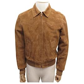 Céline CELINE JACKET WESTERN JACKET 2E022754D M 50 SUEDE CAMEL SUEDE JACKET Camel
