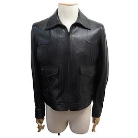 Céline NEW CELINE PAUL JACKET 2E525968H L 52 BLACK LEATHER JACKET JACKET Black