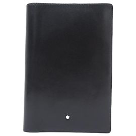 NEUF PORTEFEUILLE MONTBLANC PORTE-BLOC NOTE 30602 CUIR NOIR LEATHER WALLET Noir