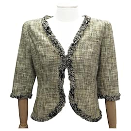 Chanel-NEUF VESTE CHANEL P20715W03120 T40 M EN COTON KAKI 2003 NEW JACKET-Kaki