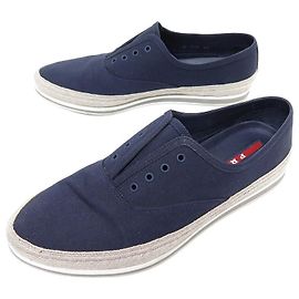 SCARPE ESPADRILLAS PRADA 4E3114 6.5 IT 41.5 SCARPE SNEAKER IN TELA BLU FR Blu navy