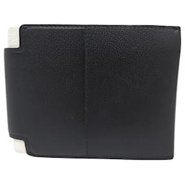 Hermès-PORTEFEUILLE HERMES H SPORT COMPACT PORTE CARTE EN CUIR NOIR & BLANC WALLET-Autre