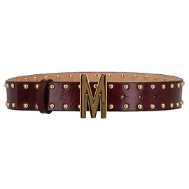 Moschino Gold Stud Cinto com fivela M Vermelho