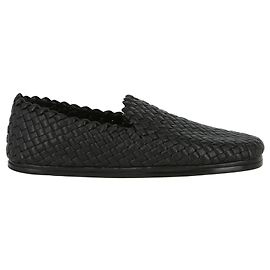 Bottega Veneta Intrecciato Leather Loafers Black