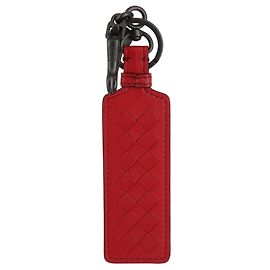 Chaveiro de couro Bottega Veneta Intrecciato Vermelho