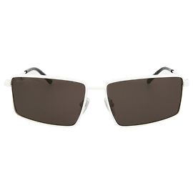 Balenciaga Square-Frame Metal Sunglasses White