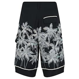 Palm Angels-Palm Angels Jungle Parrots Swim Shorts-Black