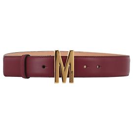Moschino Cinto de couro com fivela M Roxo