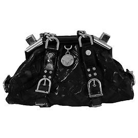 BOLSA MADONNA BOSTON VERSACE PATENTE COURO Preto