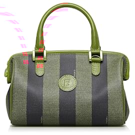 Fendi-Fendi Brown Pequin Sac à main-Marron