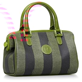 Fendi-Fendi Brown Pequin Handbag-Brown