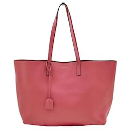 Saint Laurent-Saint Laurent shopper bag with pochette in pink leather-Pink