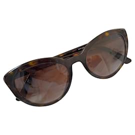 Prada-óculos de sol estilo gatinho prada-Castanho escuro