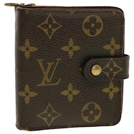Louis Vuitton-LOUIS VUITTON Monogram Compact zip Wallet M61667 LV Auth 41851-Monogram