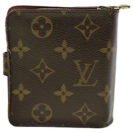 Louis Vuitton-LOUIS VUITTON Monogram Compact zip Wallet M61667 LV Auth 41851-Monogram