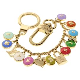 Louis Vuitton-LOUIS VUITTON Monogram Porte Cles Chainne Pastilles Charm M65380 LV Auth 41690-Multiple colors,Golden