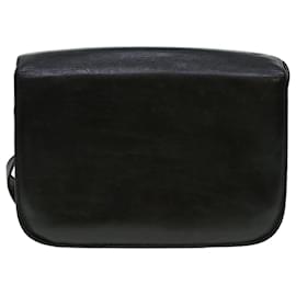 Céline-CELINE Horse Carriage Shoulder Bag Leather Black Auth rd5032-Black