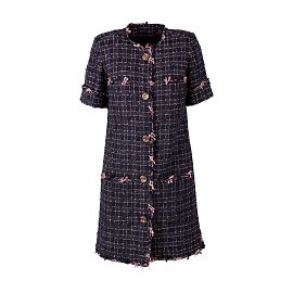 Chanel Fantasy Tweed-Jacke Blau Marineblau