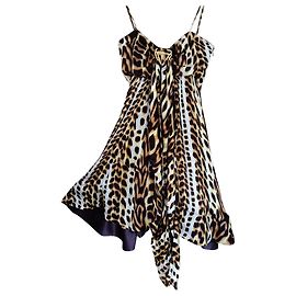 Just Cavalli Vestidos Estampado de leopardo