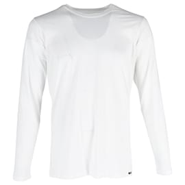 Tom Ford-Tom Ford Long Sleeve T-shirt in White Cotton-White