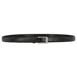 Saint Laurent Mens Thin Leather Belt Black