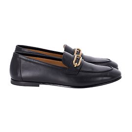 Mocassino Hermès Colette con hardware dorato in pelle di vitello nera Nero
