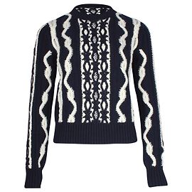 Chanel 2018 Paris-Hamburg-Pullover aus marineblauer Wolle Blau Marineblau