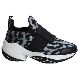 Roger Vivier Run Viv en polyester imprimé léopard bleu Autre Imprimé python
