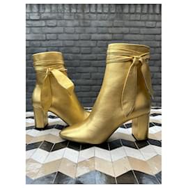 Saint Laurent-Ankle Boots-Golden