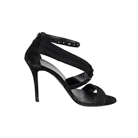 Le Silla-Le Silla Studded Ankle Strap Sandals -Black