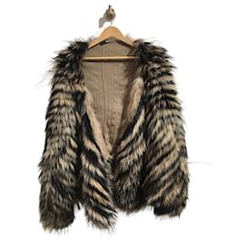 Ines et Marechal-INES ET MARECHAL  Jackets T.International S Fur-Brown