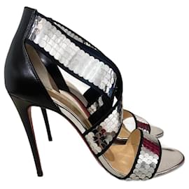 Christian Louboutin-CHRISTIAN LOUBOUTIN Sandals T.EU 39 Leather-Silvery