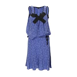 Marc Jacobs-Conjunto de seda con estampado de hojas de Marc Jacobs-Azul