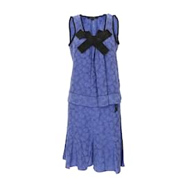 Marc Jacobs-Conjunto de seda con estampado de hojas de Marc Jacobs-Azul