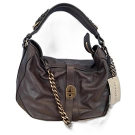Bolsa de mão Burberry em couro marrom Marrom