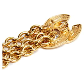 Chanel-Cinturón dorado con logotipo de Chanel-Dorado