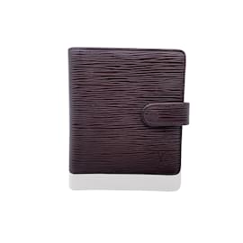 Louis Vuitton-Porte-monnaie compact en cuir épi marron-Marron