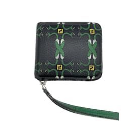 Fendi-Porte-monnaie FENDI, portefeuilles et étuis T.  cuir de vachette-Noir
