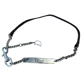 Dior-Cinturones-Negro,Plata
