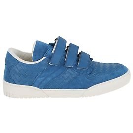 Bottega Veneta Hook and Loop tenis bajos Azul
