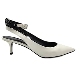 Louis Vuitton-Sapato feminino Louis Vuitton em couro branco (eu37)-Branco