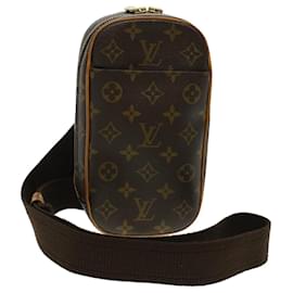 Louis Vuitton-Bolso de hombro tipo gange con bolsillo y monograma de LOUIS VUITTON M51870 LV Auth 41808-Monograma