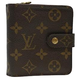 Louis Vuitton-LOUIS VUITTON Monogram Compact zip Wallet M61667 LV Auth 41448-Monogram
