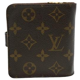 Louis Vuitton-LOUIS VUITTON Monogram Compact zip Wallet M61667 LV Auth 41448-Monograma