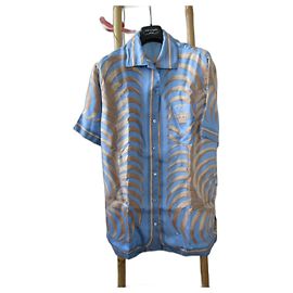 Hermès Tunika aus Seidentwill,Taille 40. Hellblau