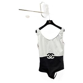 Chanel Badebekleidung Schwarz Weiß