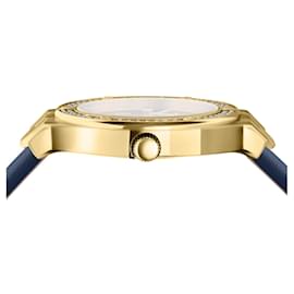 Versus Versace-Versus Versace Vittoria Crystal Leather Watch-Golden,Metallic