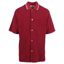 Polo De Algodón Con Cuello A Rayas De Gucci Otro Impresión de pitón