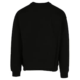 Versace-Versace Logo Printed Crewneck Sweatshirt-Black